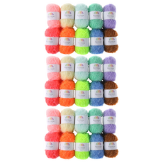 mamaknit 10色彩虹菜瓜布編織線, B款, 3組