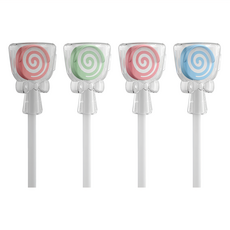 日式棒棒糖造型舌苔刷 藍+粉+綠+紅 Set 4個, 70g, 250ml, 1組