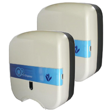 廣進工業 Jumbo Roll Dispenser 按鈕型捲筒衛生紙架, 白色, 2個