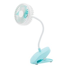 夾桌兩用USB酷涼風扇, ABS(不助燃防火料), 5V/1A, 5W, 1800mAh/18650鋰電池, 藍色