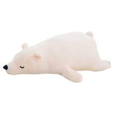 北極熊娃娃抱枕, 1.1M, 白色