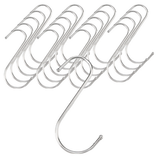 不鏽鋼S型掛勾 - 居家收納好幫手, 銀色款 大號, 20個