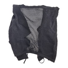 透膚時尚綁帶罩衫 網狀, 肩寬40cm 胸寬46cm 袖長55cm 全長45cm, 黑色