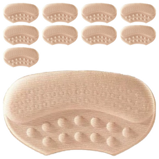 小麥購物 防磨腳跟貼 按摩薄款 D022 膚色 7g, 10個