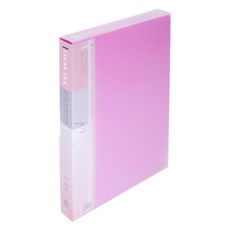 ECO Chungwoon PP彩色半透明資料夾 A4 80頁, 2本, 粉色