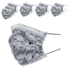 收納王妃 史努比兒童口罩10入-報紙