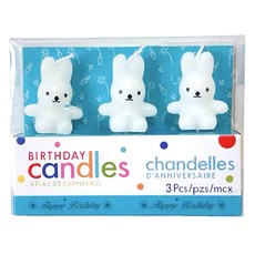 小白兔蠟燭 Set 3入, 1組