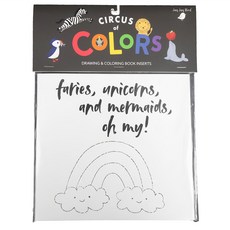 Jaq Jaq Bird 水彩著色補充包, 適用年齡：3 歲以上, 彩虹, 1組, DRAWING & COLORING BOOK INSERTS