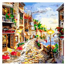 創彩 5D鑽石畫 40x30cm 適用年齡: 14 歲以上, 萊茵河, 1個