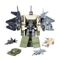 鼎豐玩具 合金鋼甲獸變形機器4件組, 多色, 1組