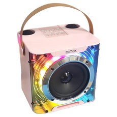 mimax 無線行動K哥音箱 Live-3D 16.8 x 15.5 x 14.8cm 櫻花粉 原廠保固, 1個