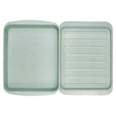 FREIZ 和平 RB-1572 多功能帶蓋烤盤解凍盤 14x17cm 藍色 可用來做版 解凍冷凍食材 波浪形的蓋子 也使用於烤箱料理加熱使用, 1個