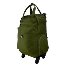 WALLABY 袋鼠牌 素色拉桿後背包, 綠色