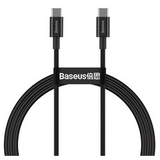 Baseus 倍思 優勝系列 Type-C快充數據線 100W 適用iPhone15, 2m, 黑色, 1個