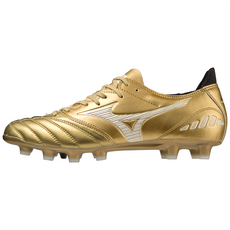 Mizuno 美津濃 男女款 MORELIA NEO IV PRO 袋鼠皮成人釘鞋 P1GA238352, 1入, 金色, 24.5cm