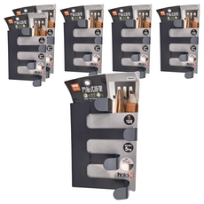 UdiLife 優的生活大師 hold掛 門板式 J型4勾掛架 - 適用於厚度4.7cm以下的各式門板，承重約5kg, 霧黑, 6個