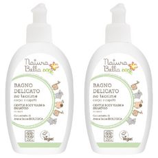 Natura Bella 貝拉寶貝 燕麥低敏無淚洗髮沐浴露 300ml, 2瓶