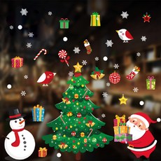 聖誕靜電貼 Set 2個, SR-6 款式, PVC半透明材質, 無膠防水, 可重複使用, 50 x 70cm, 1組