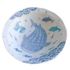 Ciao Li 僑俐餐瓷 5.5淺缽, 日本制陶瓷碗 - 14x3.8cm, 1個, 鯨鯊