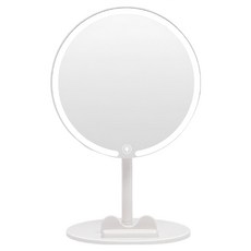 上手家居 LED化妝鏡 26 x 17.5cm 白色 桌面鏡 附手機支架