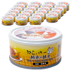 Neko 吶一口 無穀 無膠凍 鮮肉貓罐 鮪魚 + 鯖魚 Set 24罐, 70g