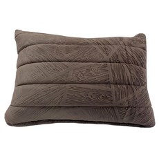 J&N 木紋珩縫鋪綿短毛絨腰枕 2入 填充棉 外套可拆洗, 深咖色