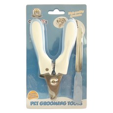 新款寵物指甲剪 大號 帶銼刀, 藍色, 1個