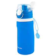 MOCODO 伴佳家 矽膠環保捲捲水壺, 550ml, 1個, 藍色