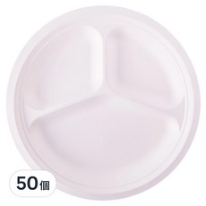 SunNaP 紙塑10吋3格盤 台灣製 防水防油可微波, 50個, 1組