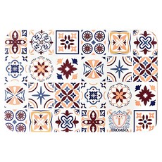 TROMSO 珪藻土吸水杯盤墊, 里斯本花磚 多色, 1個