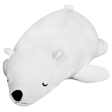 葉子小舖 北極熊娃娃抱枕, 75cm, 白色