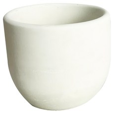 圓底水泥盆, 大(11.8 x 9.8 x 10cm), 水泥白, 1個