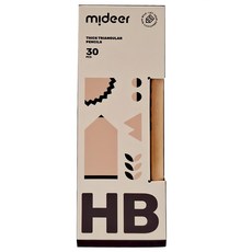 mideer 兒童專用三角鉛筆 HB 6歲以上 30支, 1盒