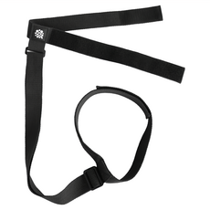 QMAT 2合1瑜珈繩揹帶, 高密度設計，提供舒適支撐，輕便易攜, 黑色, 160 x 4 x 0.2cm, 1個