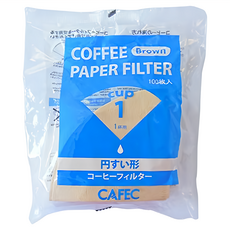CAFEC 錐形濾紙 棕色, 100張, 1包