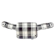 GENNIE'S 奇妮 英倫揹帶/胸前口水巾 雙面可用 輕量氣墊揹帶通用, 1個, 黑色 + 白色