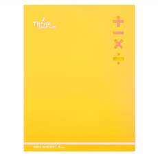 DaTaBanK 三田文具 A3 小4孔 加減乘除資料夾 44*34.5*3cm, 黃色, 1個