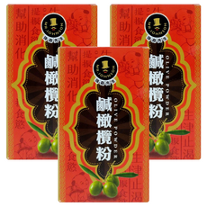 MR.JOHNSON 強森先生 鹹橄欖粉, 無添加人工色素、香料，添加橄欖，生津解渴, 80g, 3盒