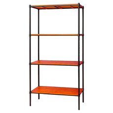 dayneeds 日需百備 松木烤漆架, 黑框 + 柚木, 4層