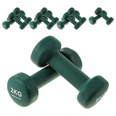 comet 經典防滑啞鈴 綠色, 2kg, 8個