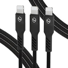 SINJIMORU iPhone快速充電線, 2m, 黑色, 3條