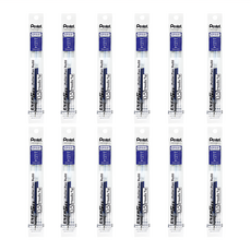 Pentel 飛龍文具 ENERGEL 0.5mm 極速鋼珠筆筆芯 LRN5-CAX, 藍黑色, 12支