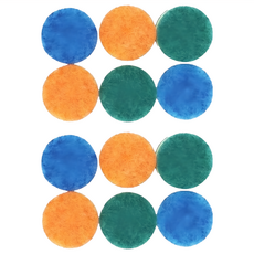 奇麗屋 去污刷替換棉，一組6顆, 藍 + 綠 + 橘, 2盒