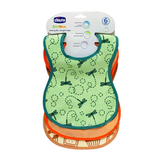chicco 可愛防水圍兜 3入, 混合顏色, 3個, 1組