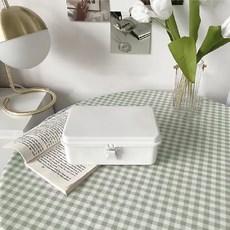 Hoom禾慕生活 格子桌布 聚酯纖維短毛絨, 新抹茶綠, 140 x 200cm, 1個