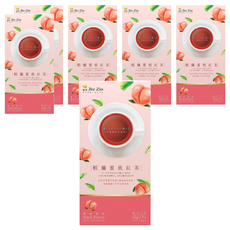 Bee Zin 康萃 輕孅蜜桃紅茶 綠咖啡豆萃取 含豐富膳食纖維, 12g, 7包, 6盒