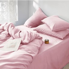 Aaron艾倫生活家 經典素色舒柔棉被套, 嬰兒粉