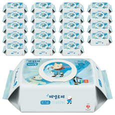 Penelope Vital Cesarine 掀蓋式孩童用濕紙巾, 75gsm, 家用/隨身包, 70張, 20包