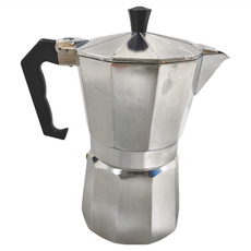 Homely Zakka 義式經典風格角型咖啡壼 摩卡壺 食品級鋁合金 3杯 6杯 中國製, 1個