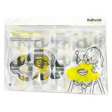 babyclo 一次性防漏圍兜餐墊 6個月以上, 黃色, 10入, 1包